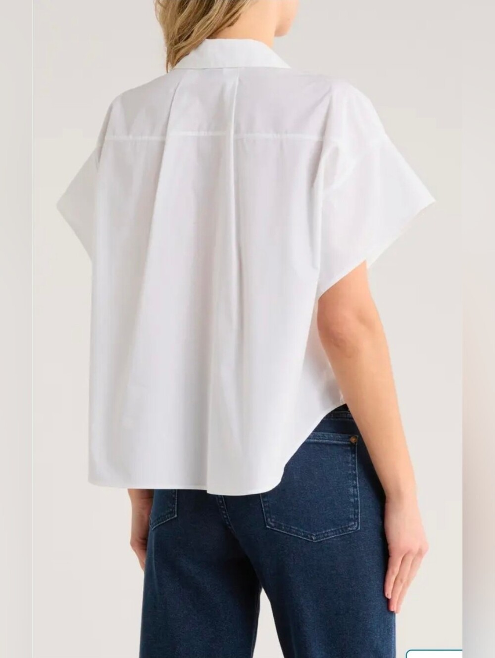 RAG & BONE MAURA POPLIN SHIRT WHITE SMALL - Picture 2 of 9